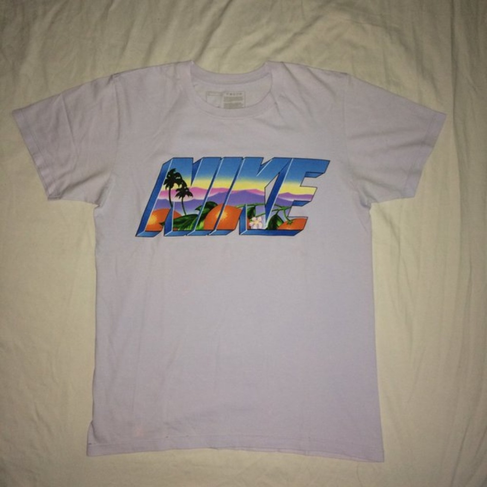 Sunset Nike Logo Blue T-Shirt